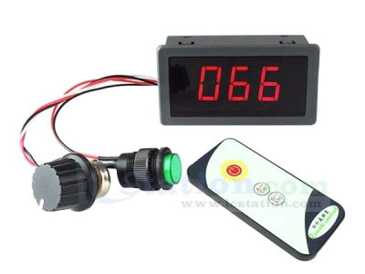 Infrared Remote Control Digital Display DC Motor Governor 6V 12V 24V 5A PWM Stepless Speed Controller